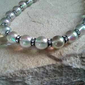 Vintage Choker/Necklace Opalescent Beads